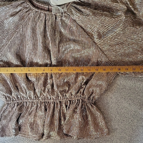 Mille Resort & Travel ,Karis Top Lux  Metallic Gold  Women's Top Size XXS-M - Picture 11 of 15